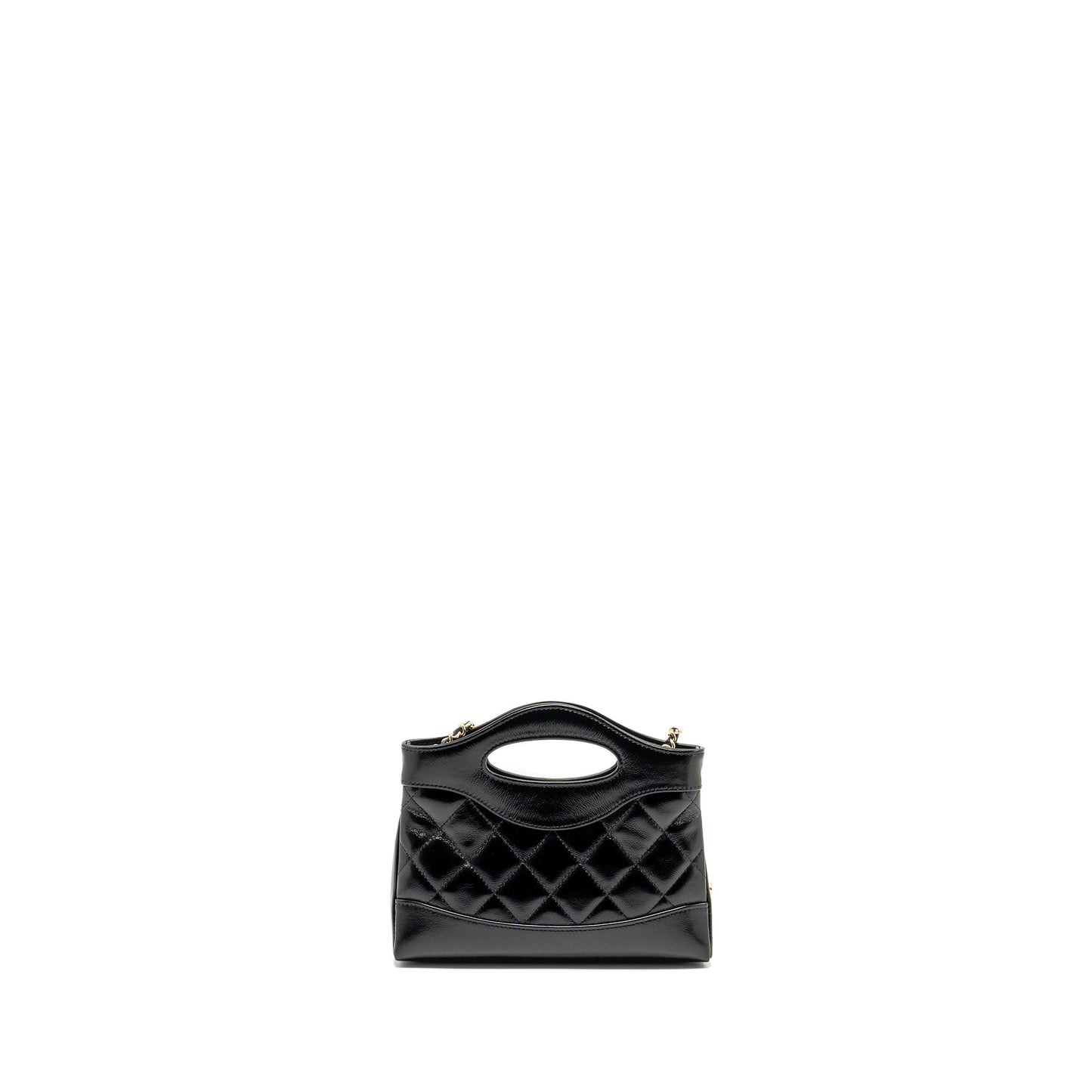 Chanel 31 Shiny Calfskin LGHW Microchip Black Clutch Bag