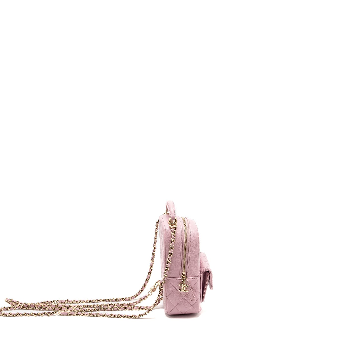 Chanel 24p Classic Backpack Shiny Grained Calfskin