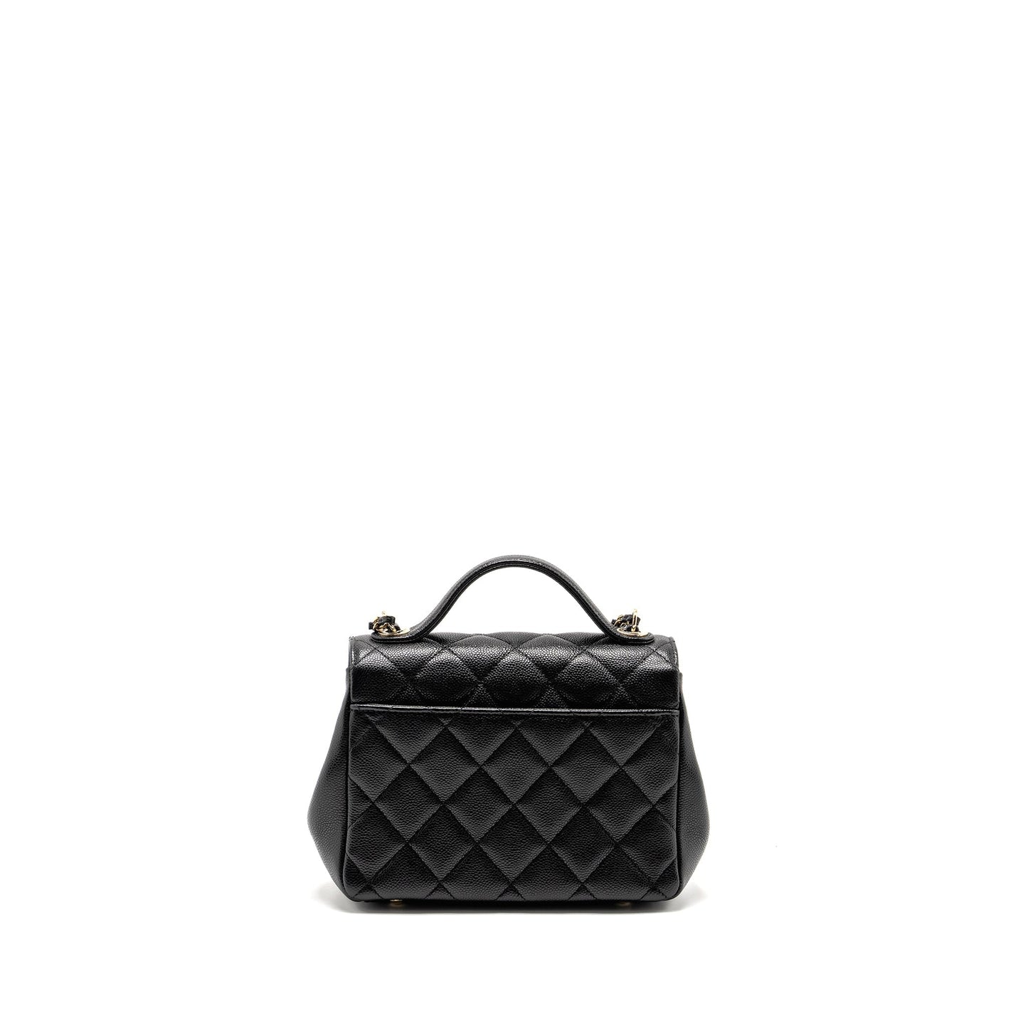 Chanel Business Affinity Caviar LGHW Microchip Black Small Handbag Microchip 2