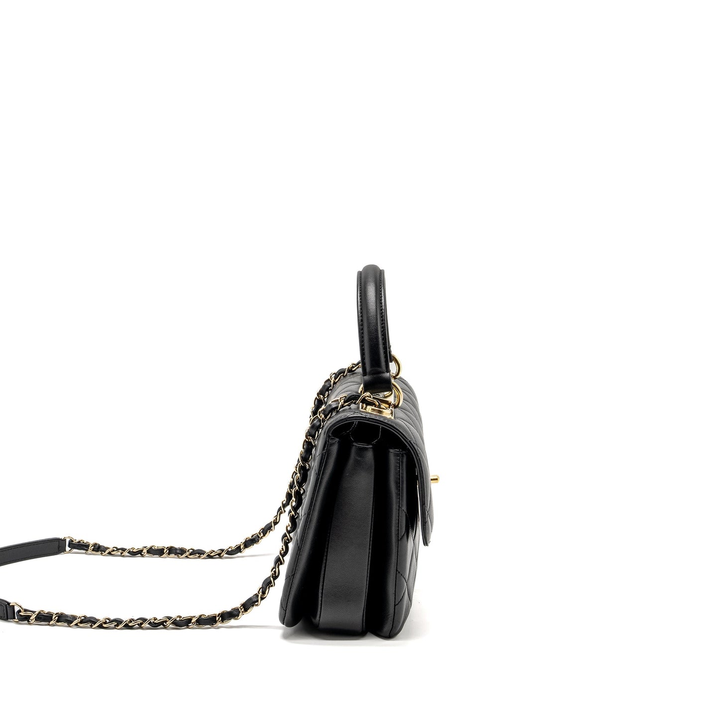 Chanel Trendy CC flap Lambskin GHW Black Small Shoulder Bag