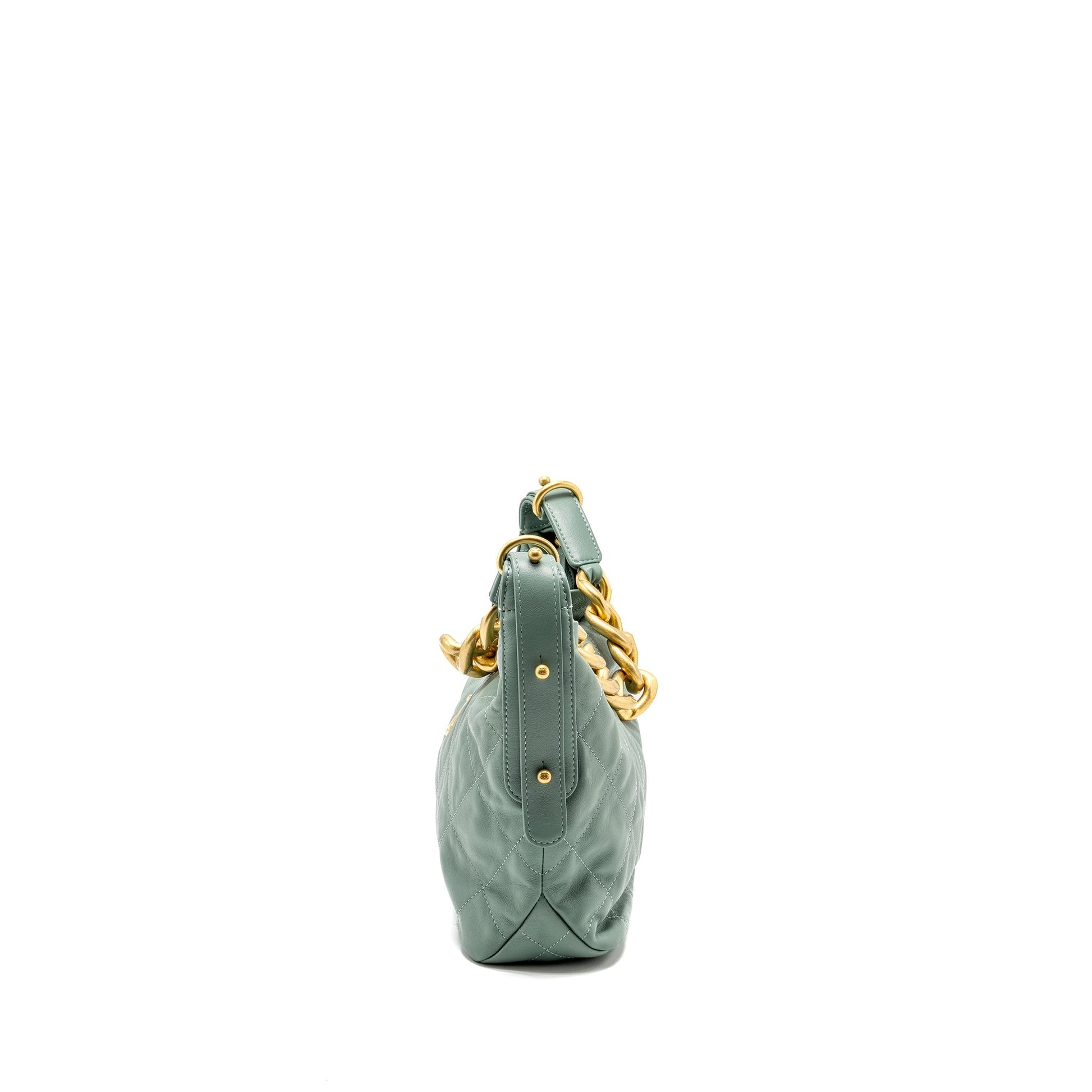 Chanel 22C Hobo Giant calfskin GHW microchip Green Shoulder Bag