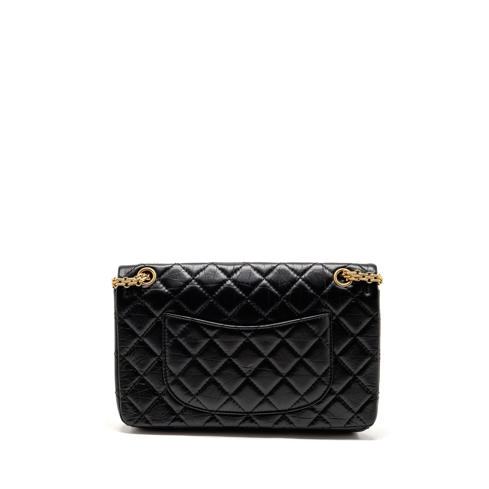 Chanel 2.55 Reissue Flap Aged Calfskin GHW Black Shoulder Bag 11