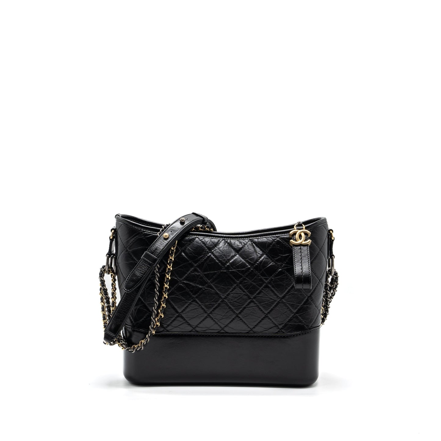 Chanel HOBO CALFSKIN HARDWARE Multicolour Black Shoulder Bag