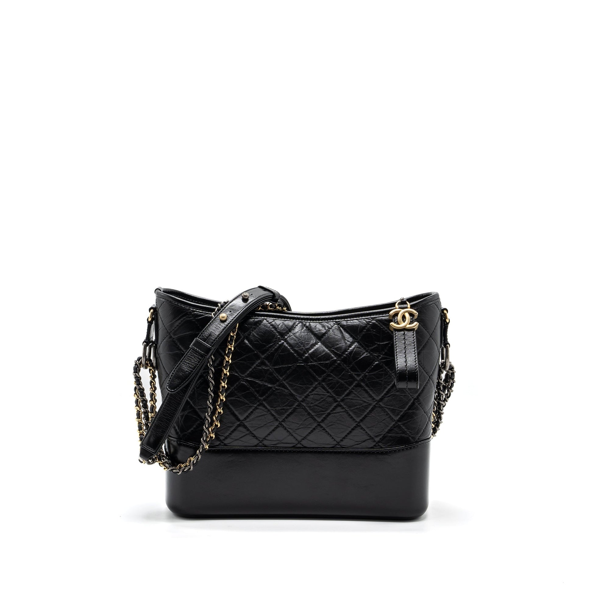 Chanel HOBO CALFSKIN HARDWARE Multicolour Black Shoulder Bag