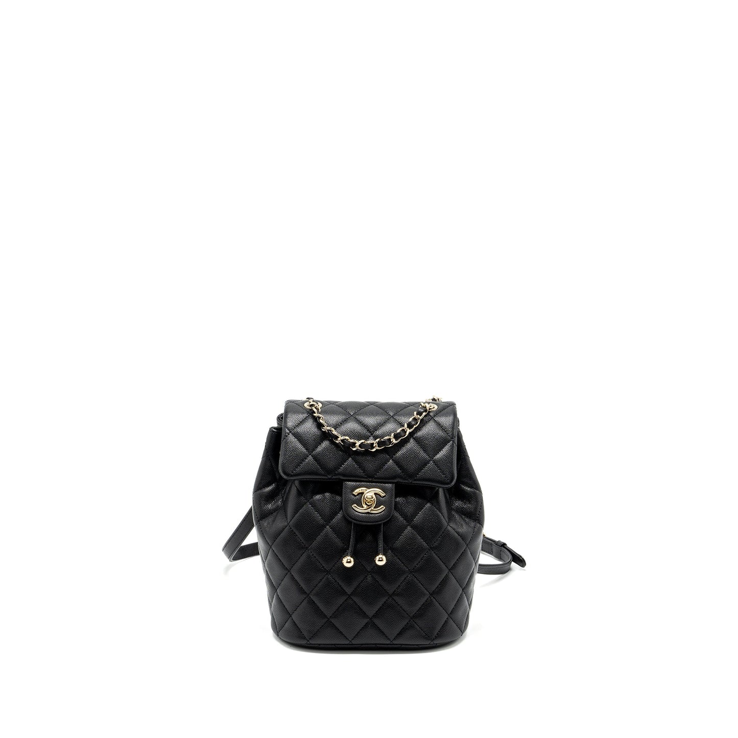 Chanel 23s Backpack Caviar LGHW Microchip Black