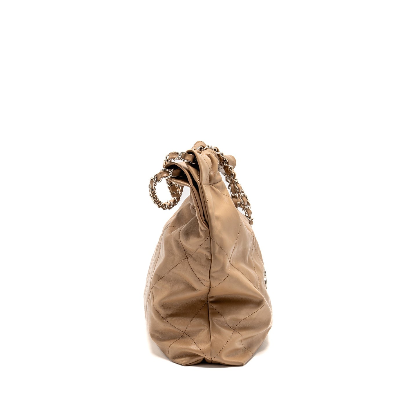 Chanel 22 calfskin dark SHW microchip Beige Small Handbag