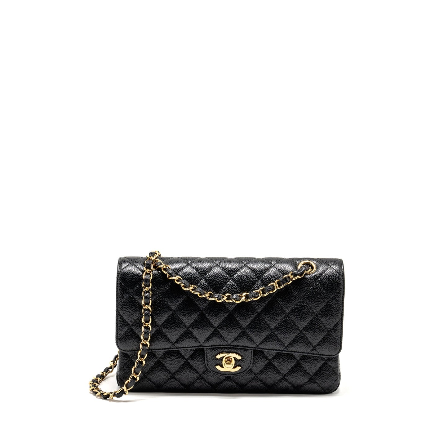 Chanel Classic Double Flap Caviar GHW Black Shoulder Bag Ghw 27