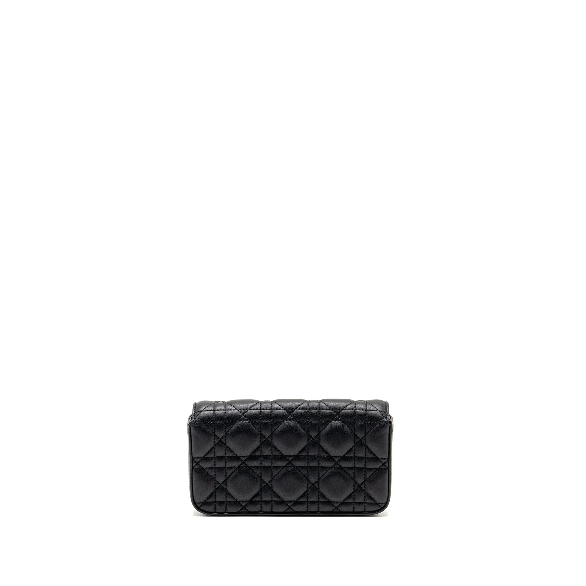 Dior My Talk Phone Pouch Lambskin Handbag Black Travel Bag