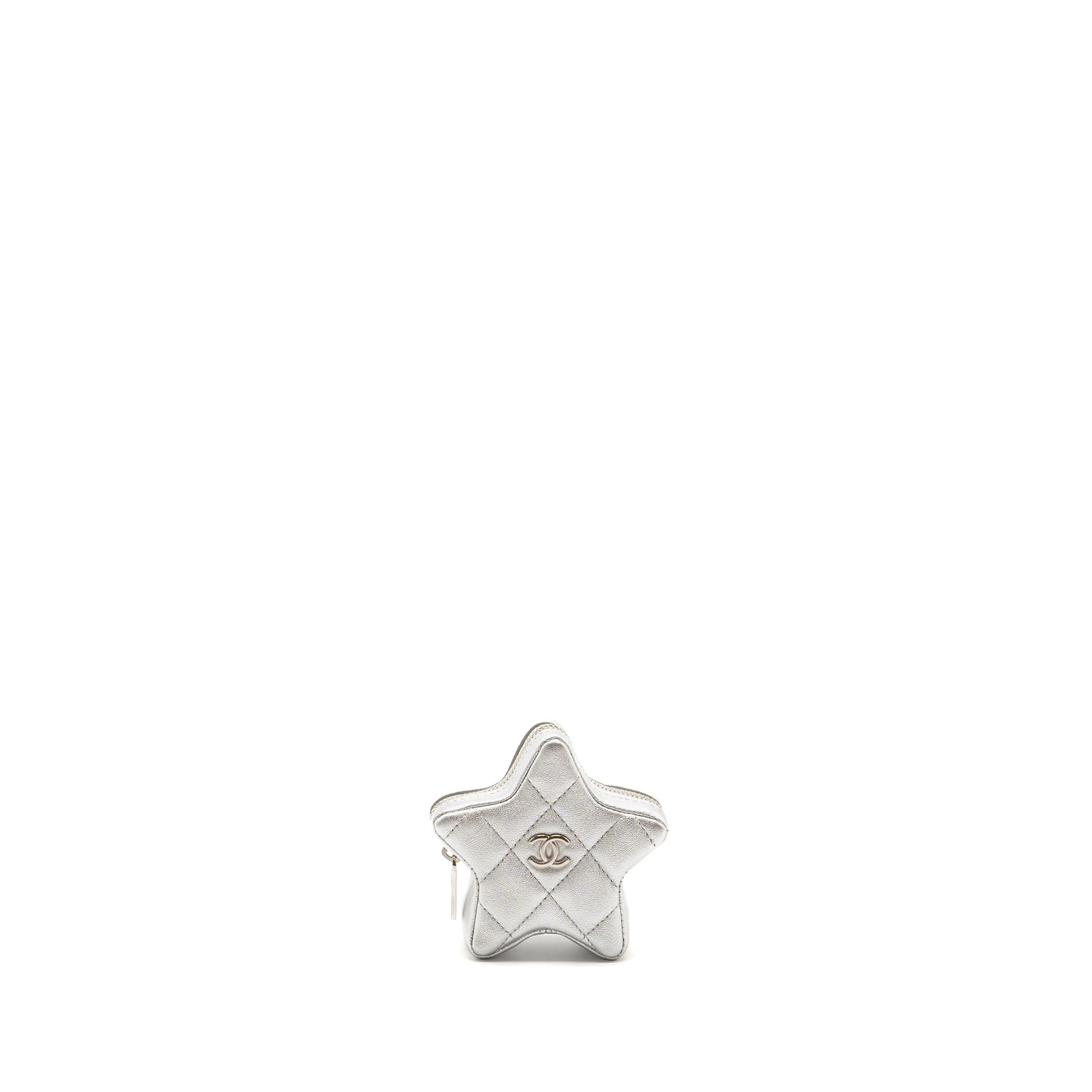 Chanel Star Coin Purse Charm Lambskin SHW Silver Key Chain