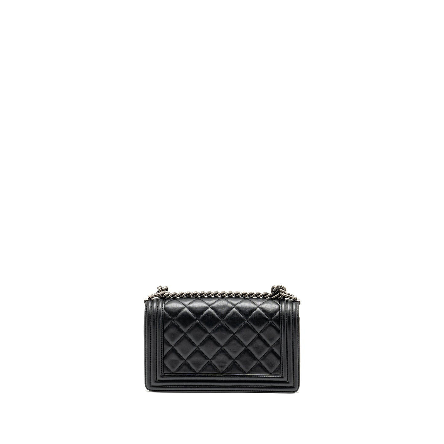 Chanel Boy Calfskin Ruthenium Hardware Black Handbag Hardware 1