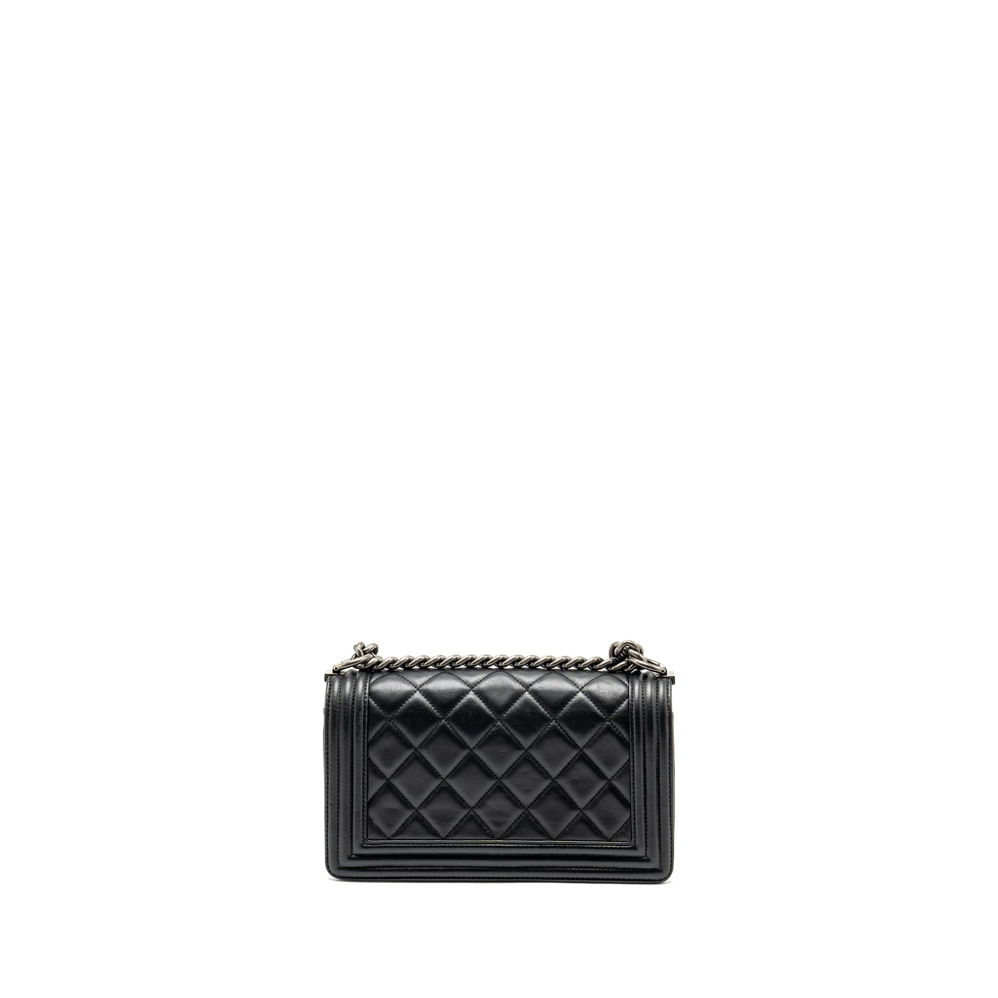 Chanel Boy Calfskin Ruthenium Hardware Black Handbag Hardware 1