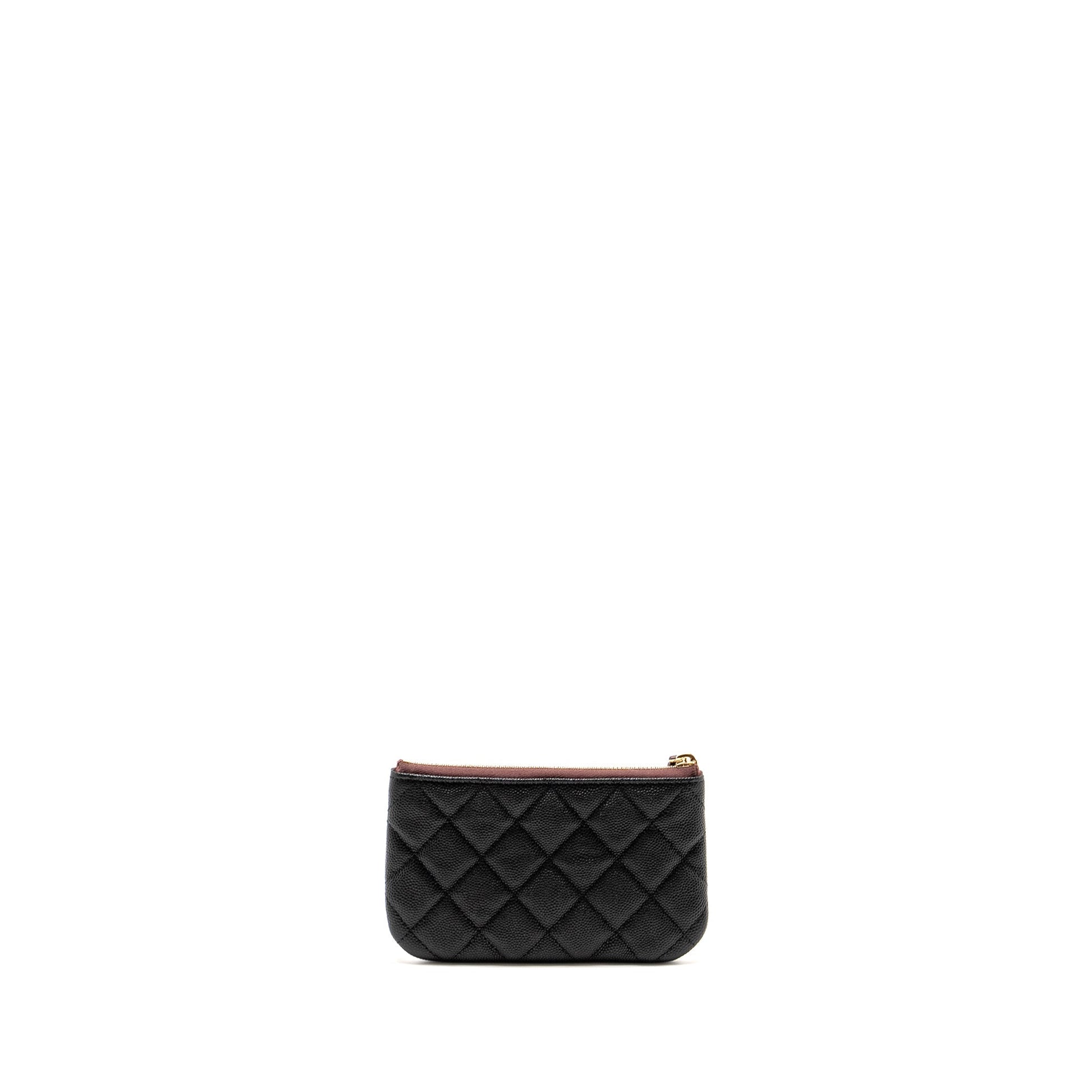 Chanel Classic Zipped Grained Shiny Calfskin LGHW Black Small Handbag