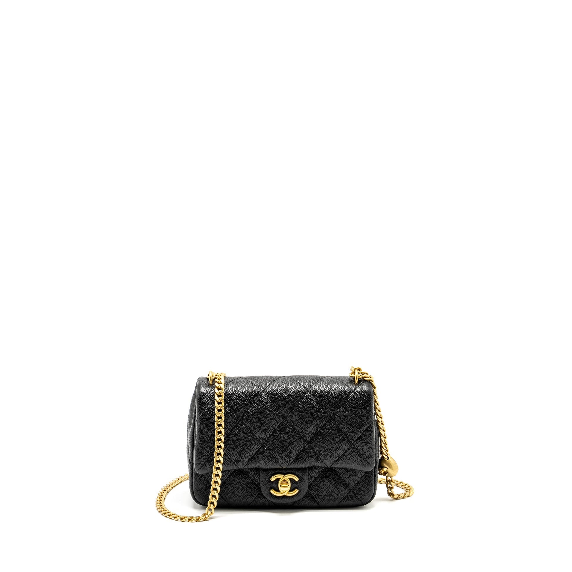 Chanel Coco Love Flap Adjustable Caviar GHW Black Shoulder Bag Microchip 1