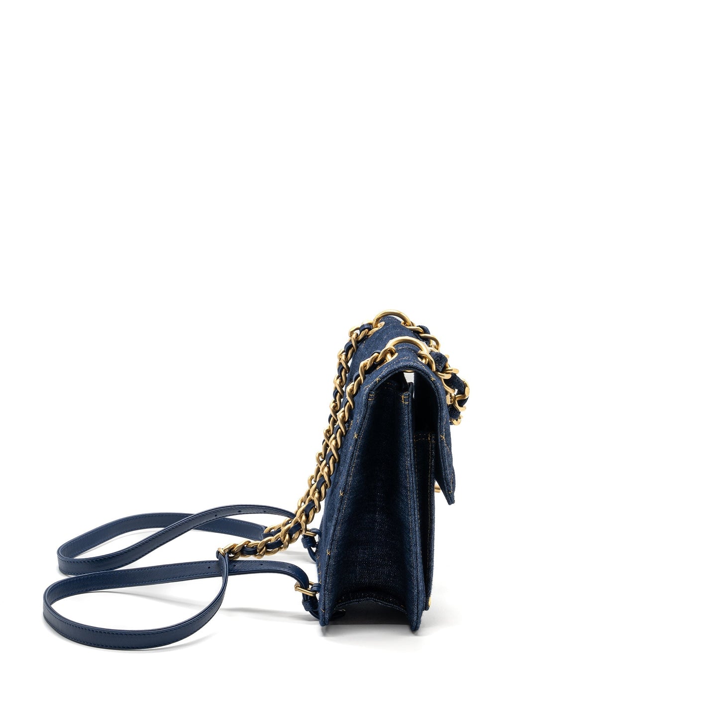 Chanel 23S Flap Backpack Denim Brushed GHW Blue Microchip 1