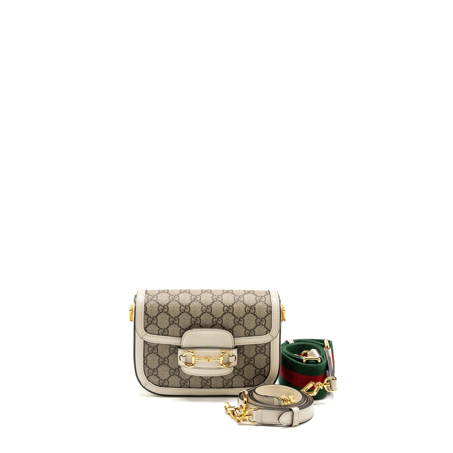 Gucci Hoursebit Bag Supreme Leather Canvas Travel Bag