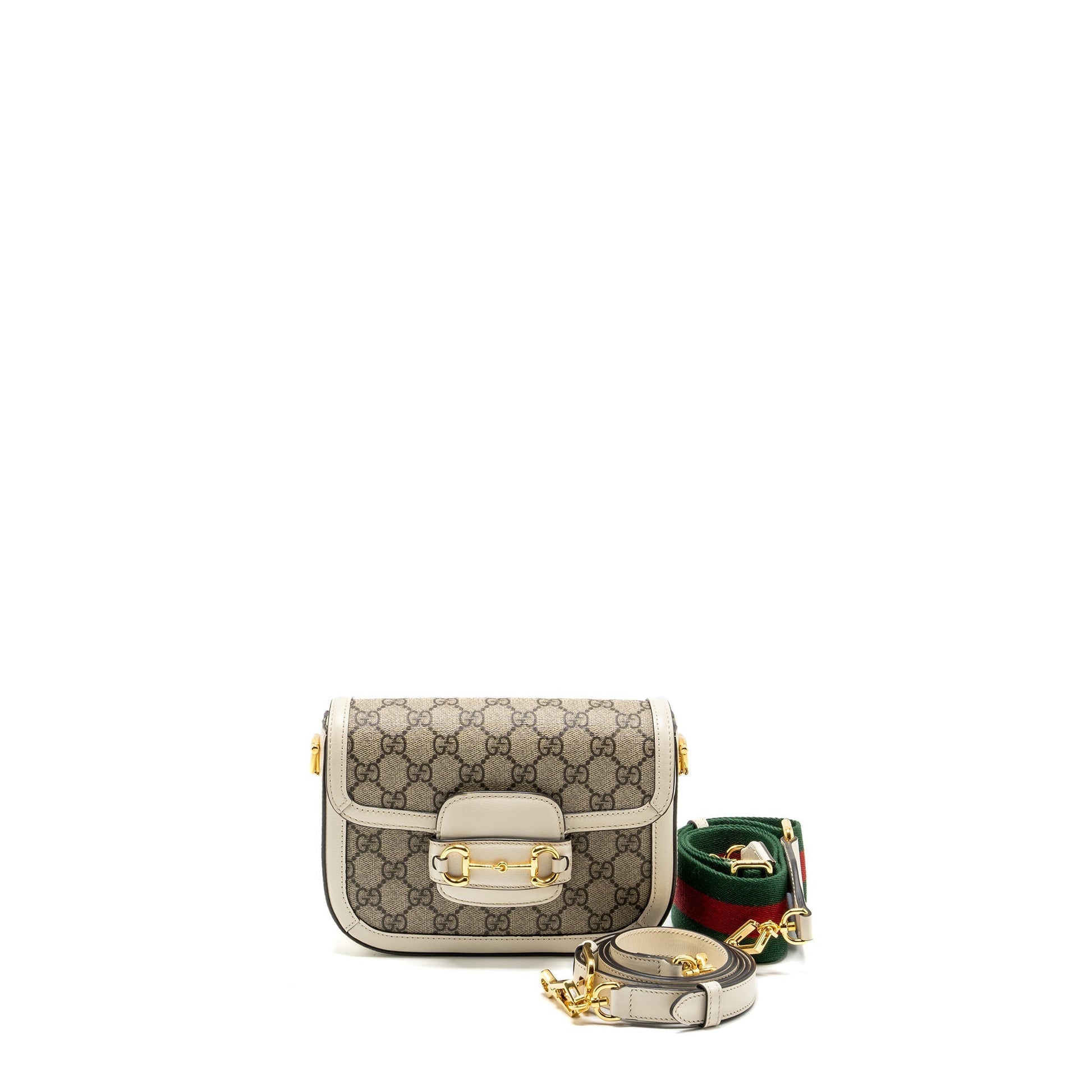 Gucci Hoursebit Bag Supreme Leather Canvas Travel Bag