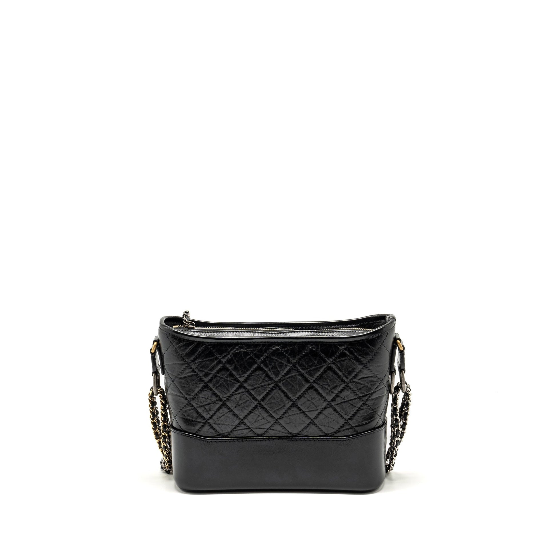 Chanel New Gabrielle Hobo Calfskin Hardware Microchip Multicolour Black Shoulder Bag Hardware Microchip
