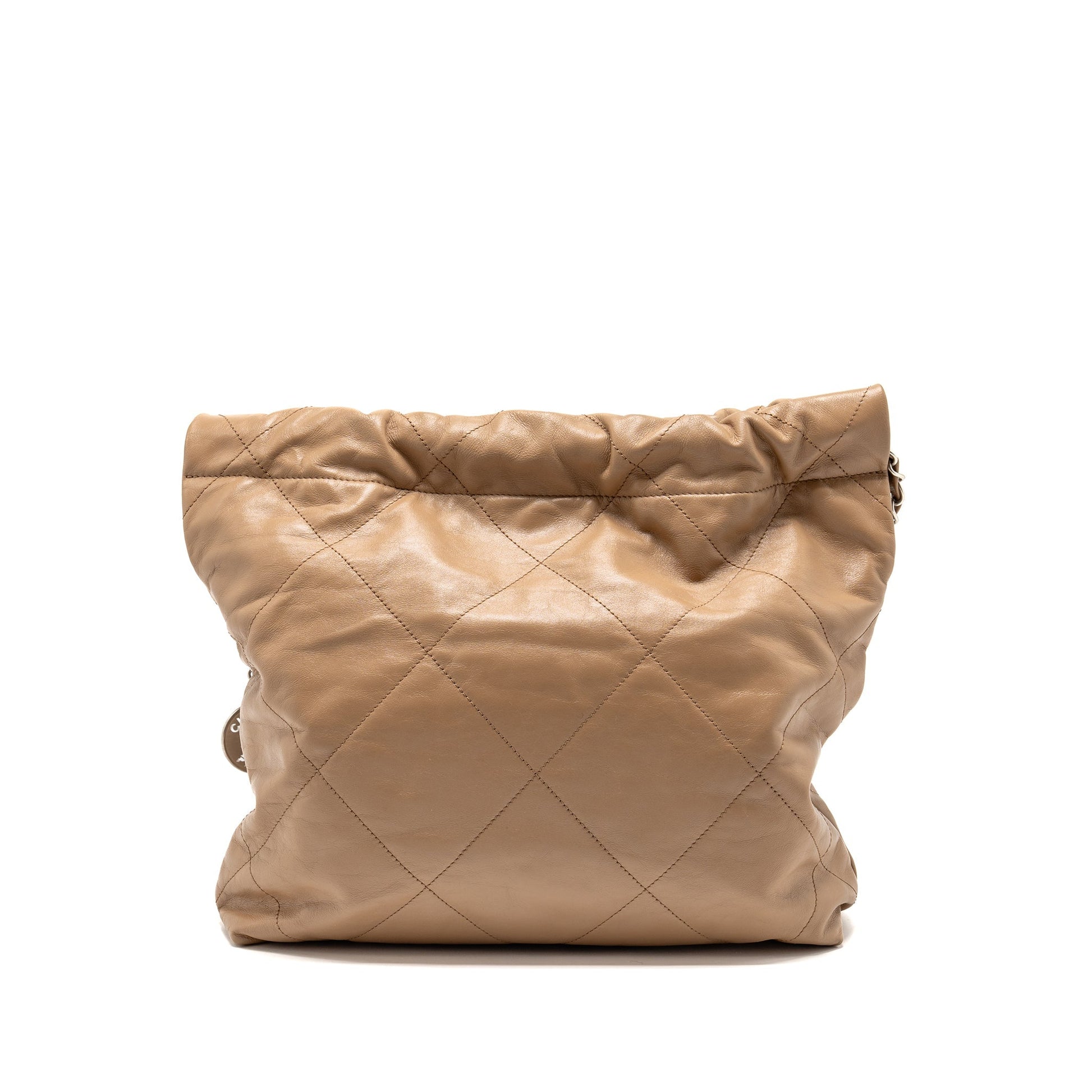 Chanel 22 calfskin dark SHW microchip Beige Small Handbag