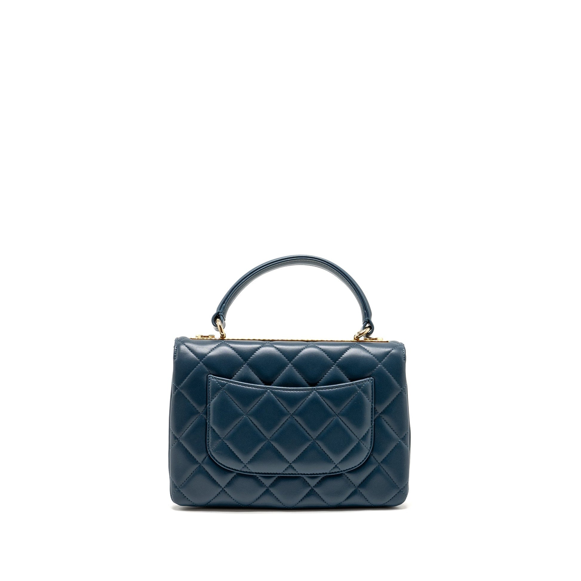 Chanel Trendy CC Flap Lambskin LGHW Blue Small Shoulder Bag