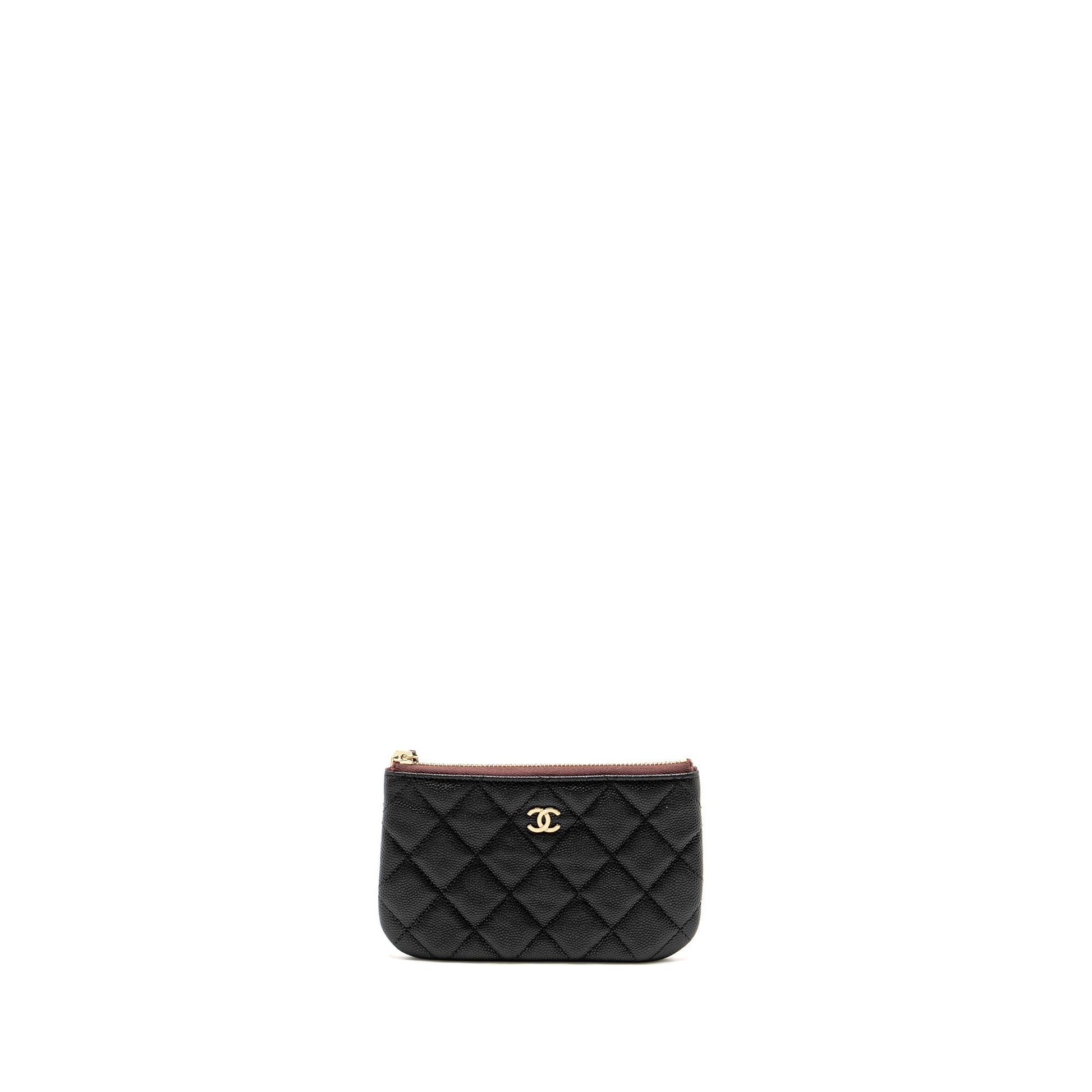 Chanel Classic Zipped Grained Shiny Calfskin LGHW Black Small Handbag