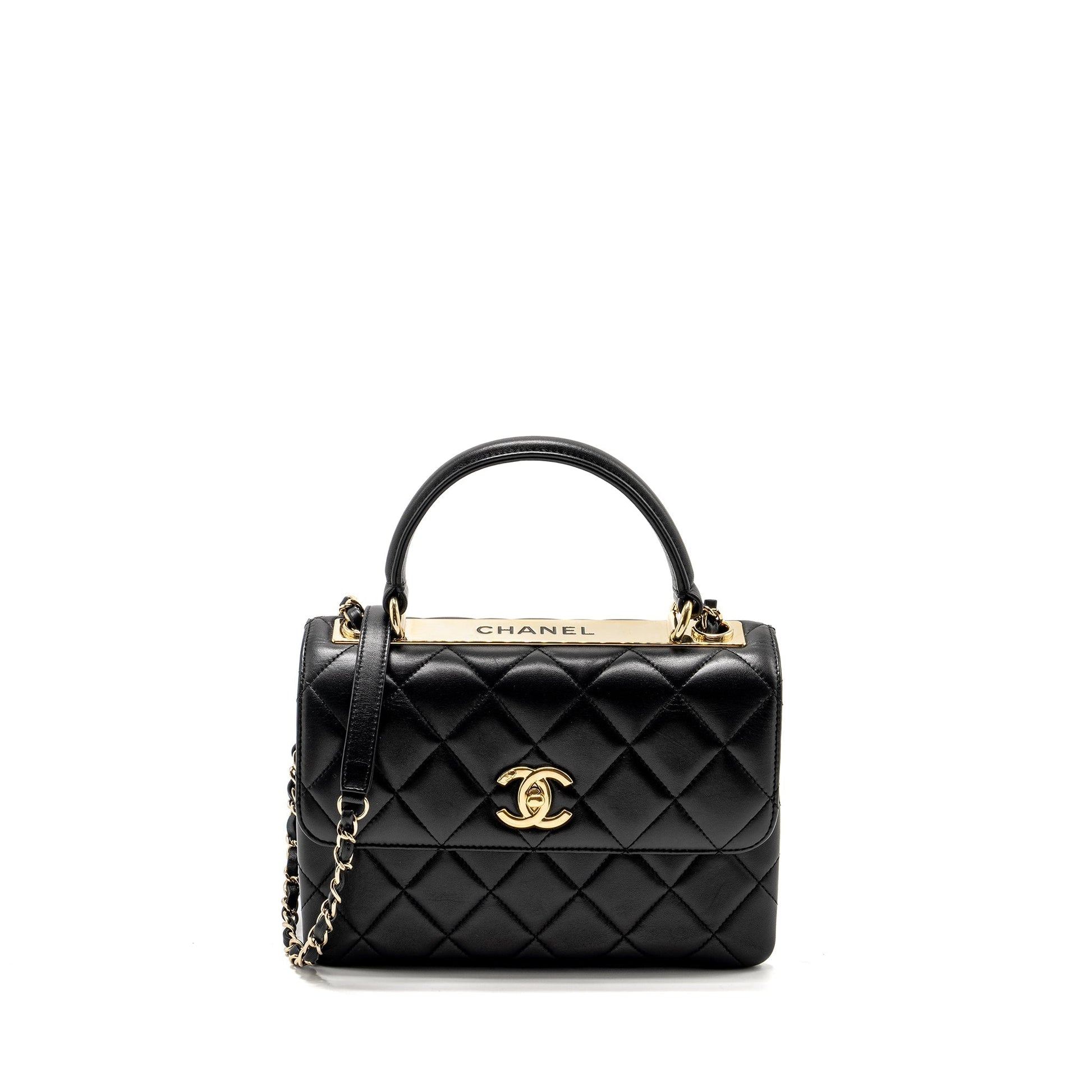 Chanel Trendy CC flap Lambskin GHW Black Small Shoulder Bag