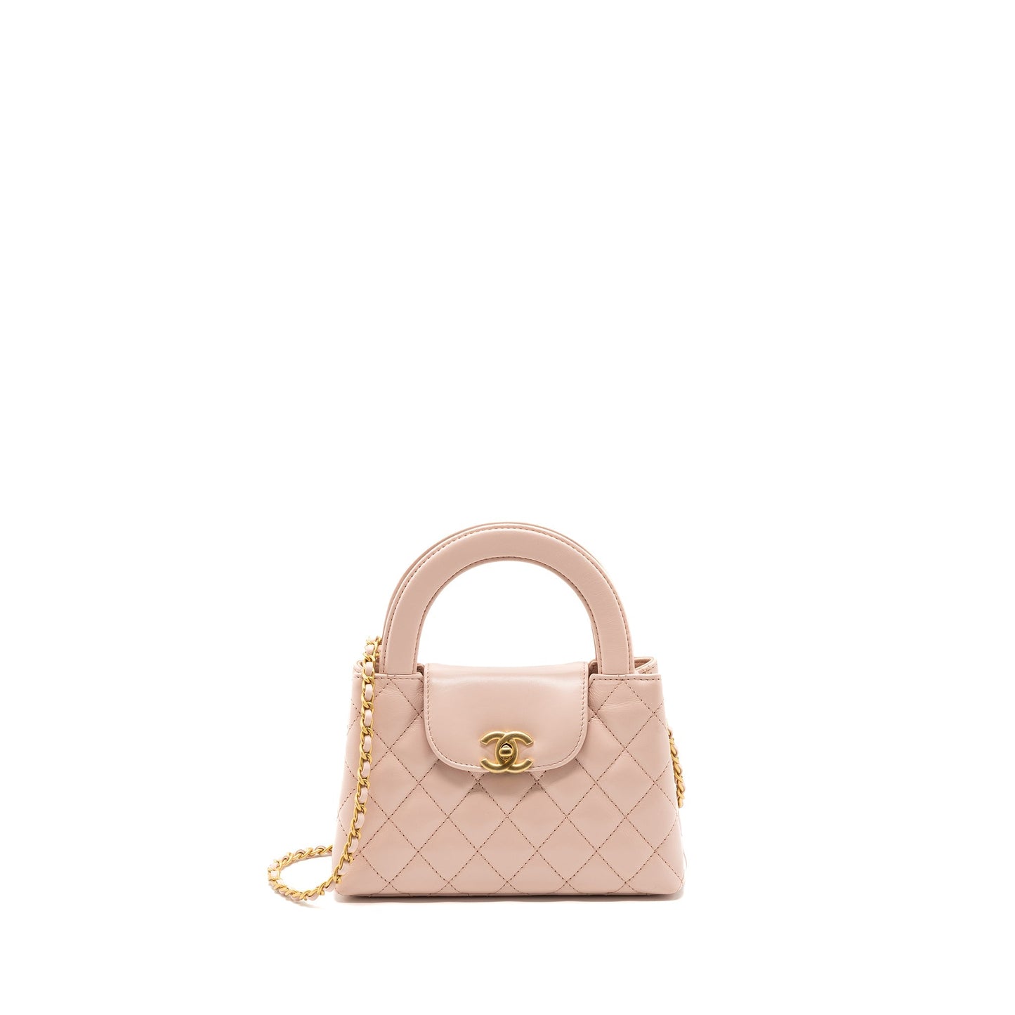 Chanel 23k Shopping Calfskin Light GHW Microchip Pink Mini Bag