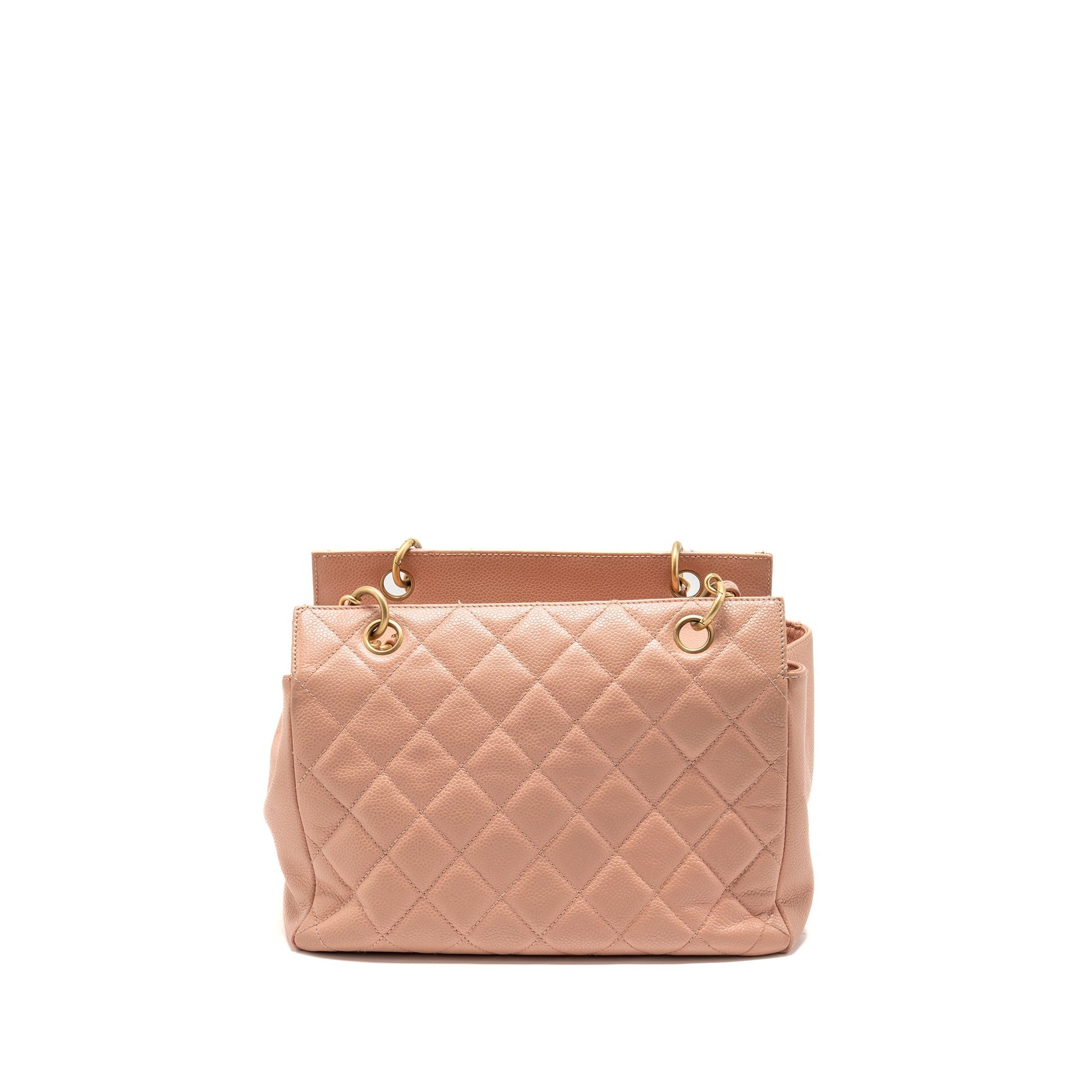 Chanel Petite Timeless Quilted Caviar GHW Pink Tote Bag
