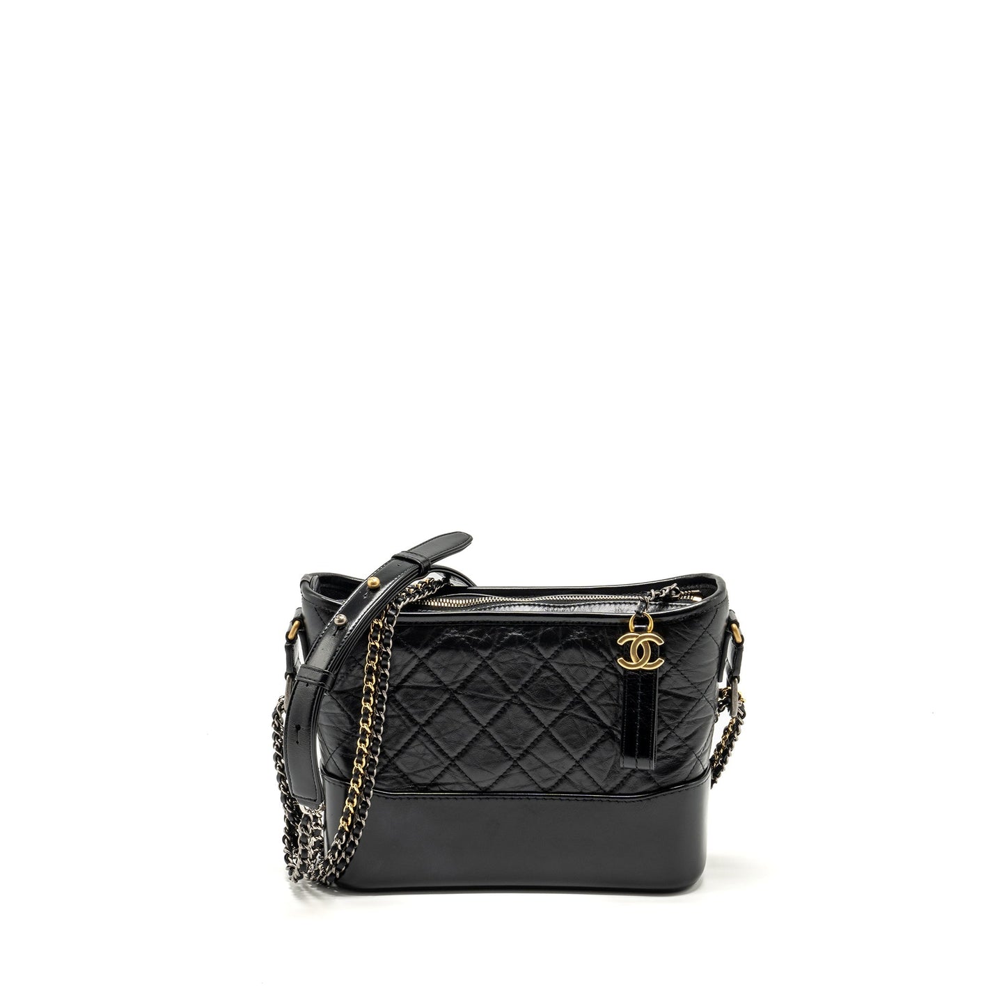 Chanel New Gabrielle Hobo Calfskin Hardware Microchip Multicolour Black Shoulder Bag Hardware Microchip