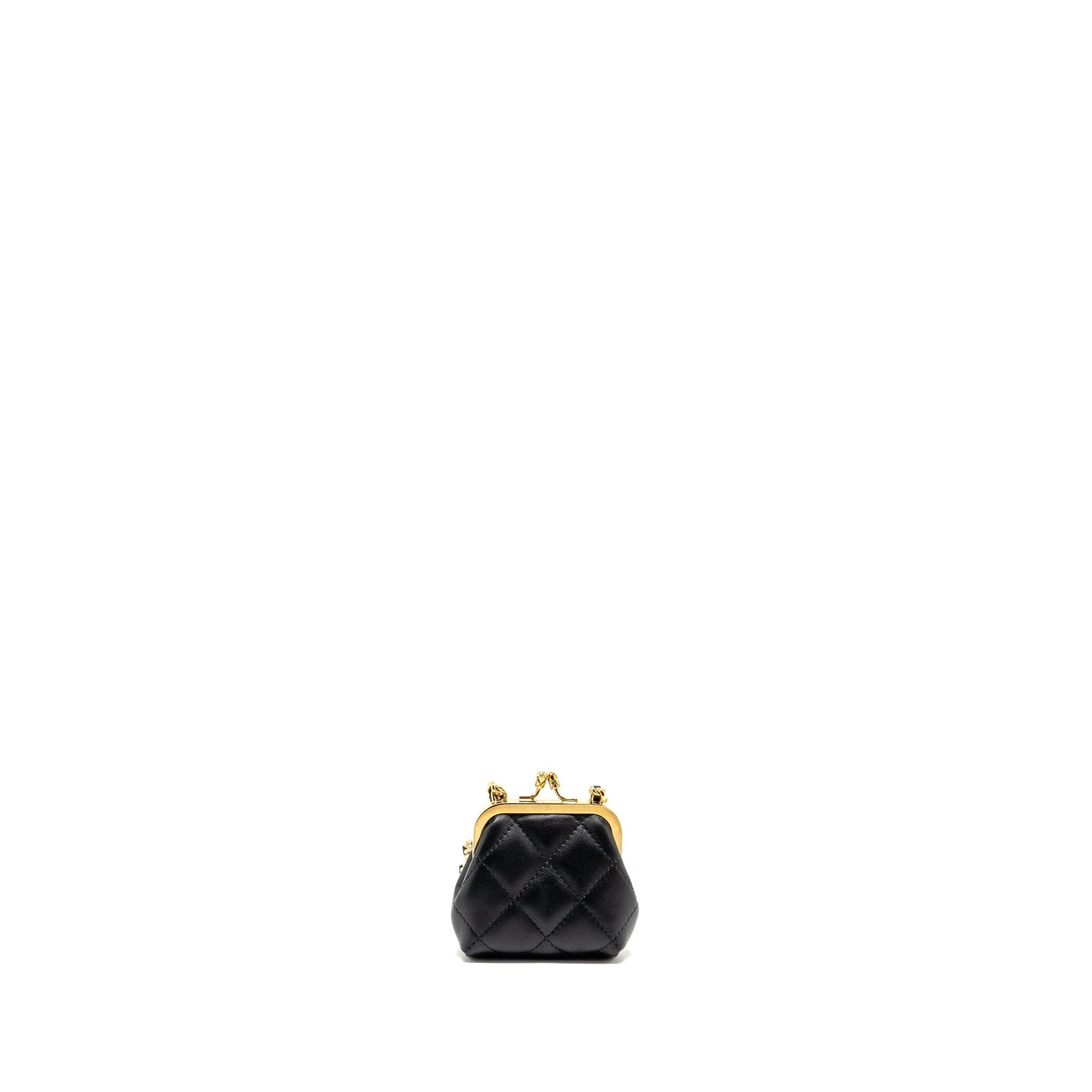 Chanel 23p Coin Purse Calfskin LGHW microchip Black Wallet Case