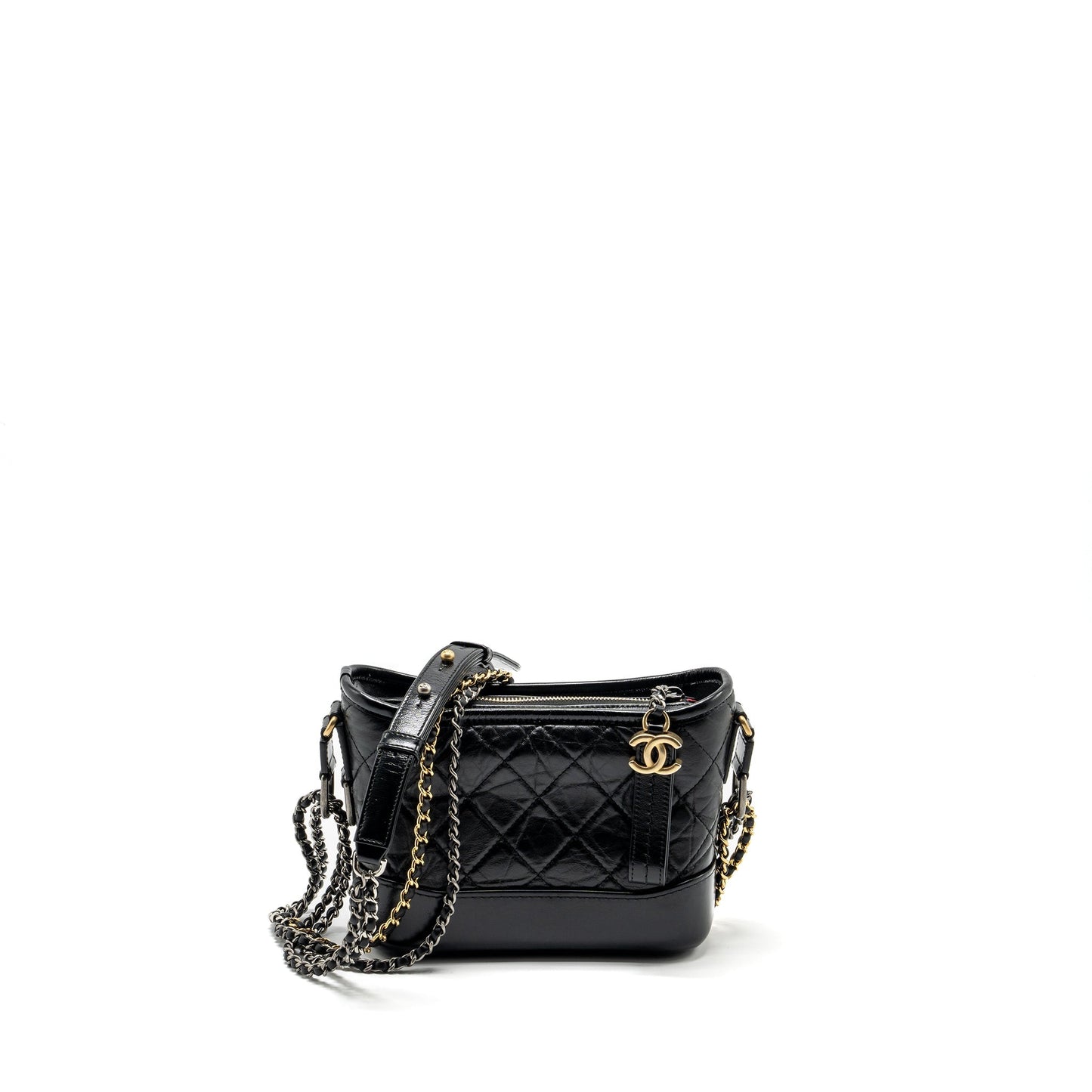 Chanel Gabrielle Hobo Calfskin Hardware Multicolour Black Small Shoulder Bag 4
