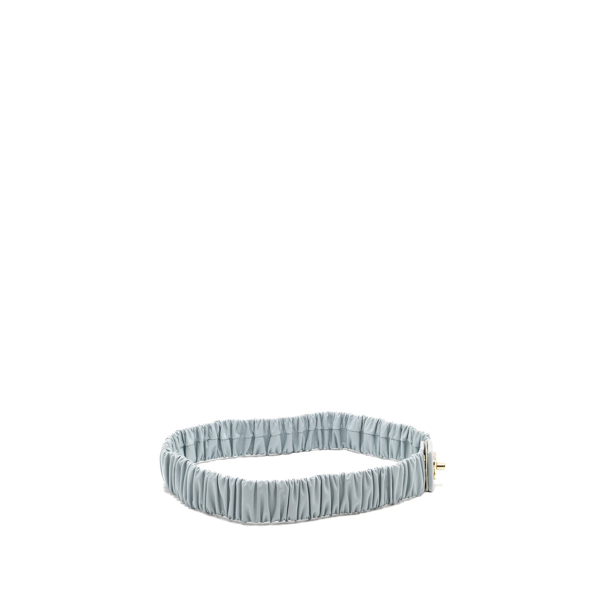 Chanel Light Tone Blue Gold Belt