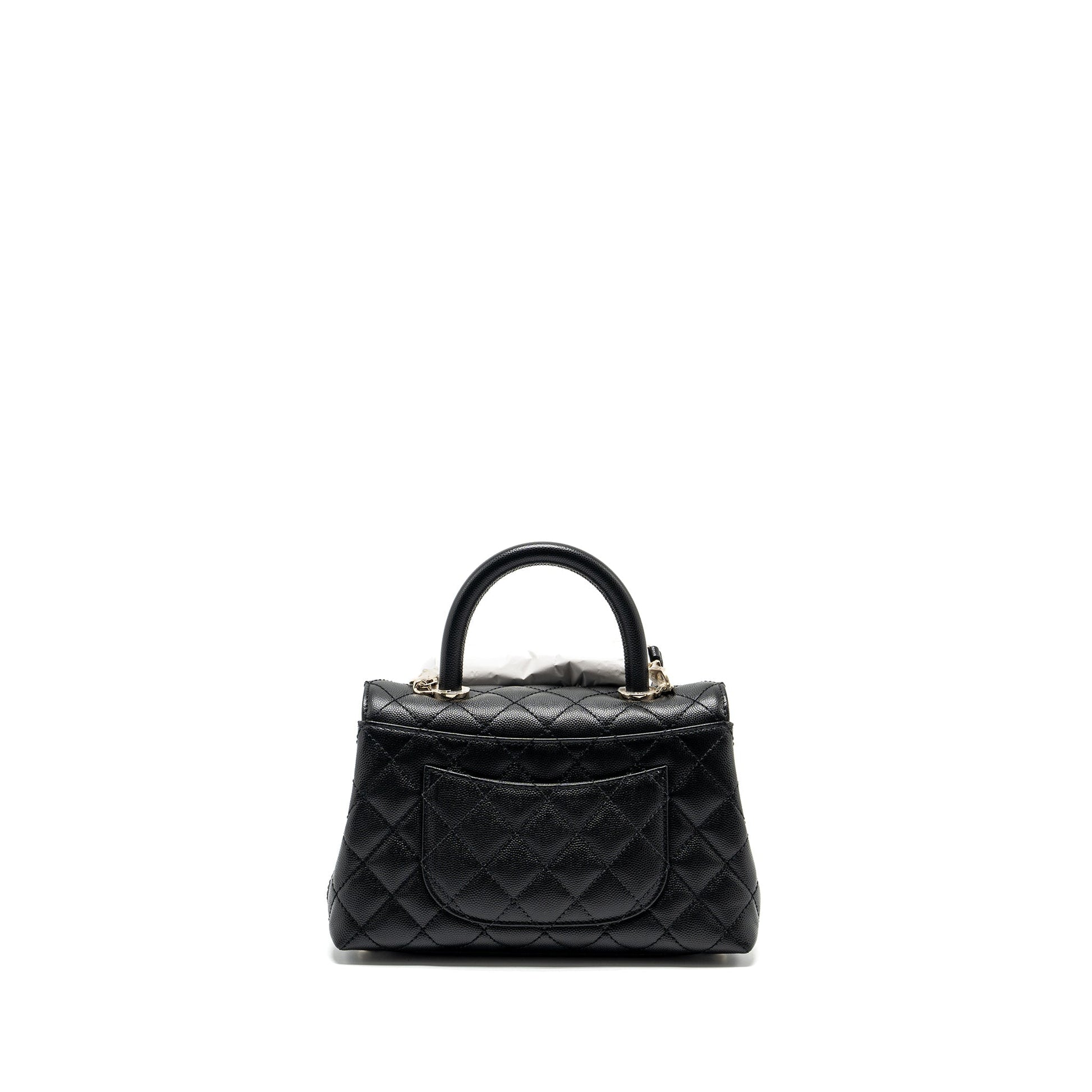 Chanel Coco Handle Caviar LGHW microchip Black Small Handbag Microchip 15