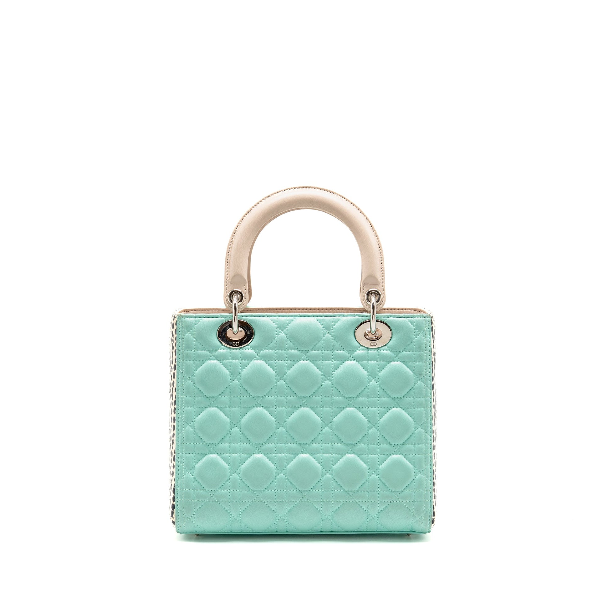 Dior Lady Lambskin Python Multicolour Handbag Medium Travel Bag