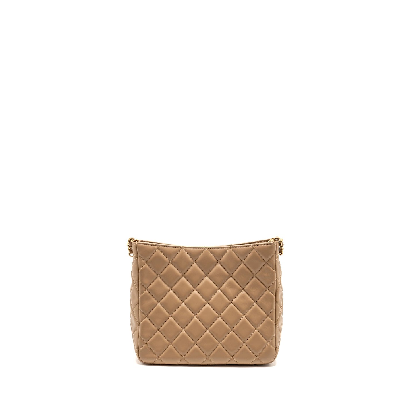 Chanel Pearl Crush hobo lambskin GHW microchip Beige Shoulder Bag