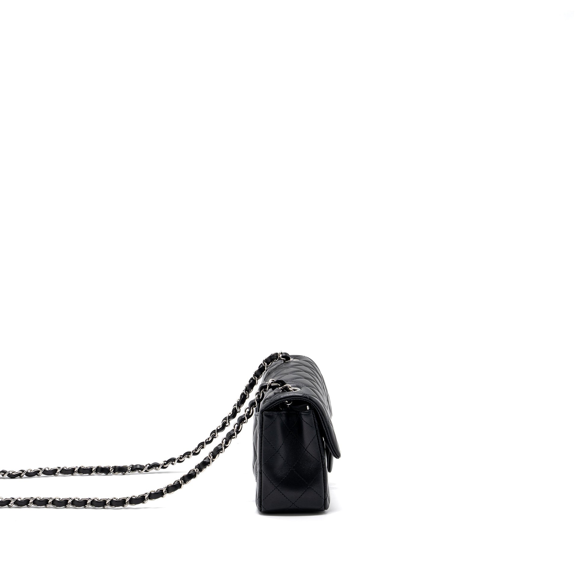 Chanel rectangular flap lambskin SHW Black Shoulder Bag Microchip 3