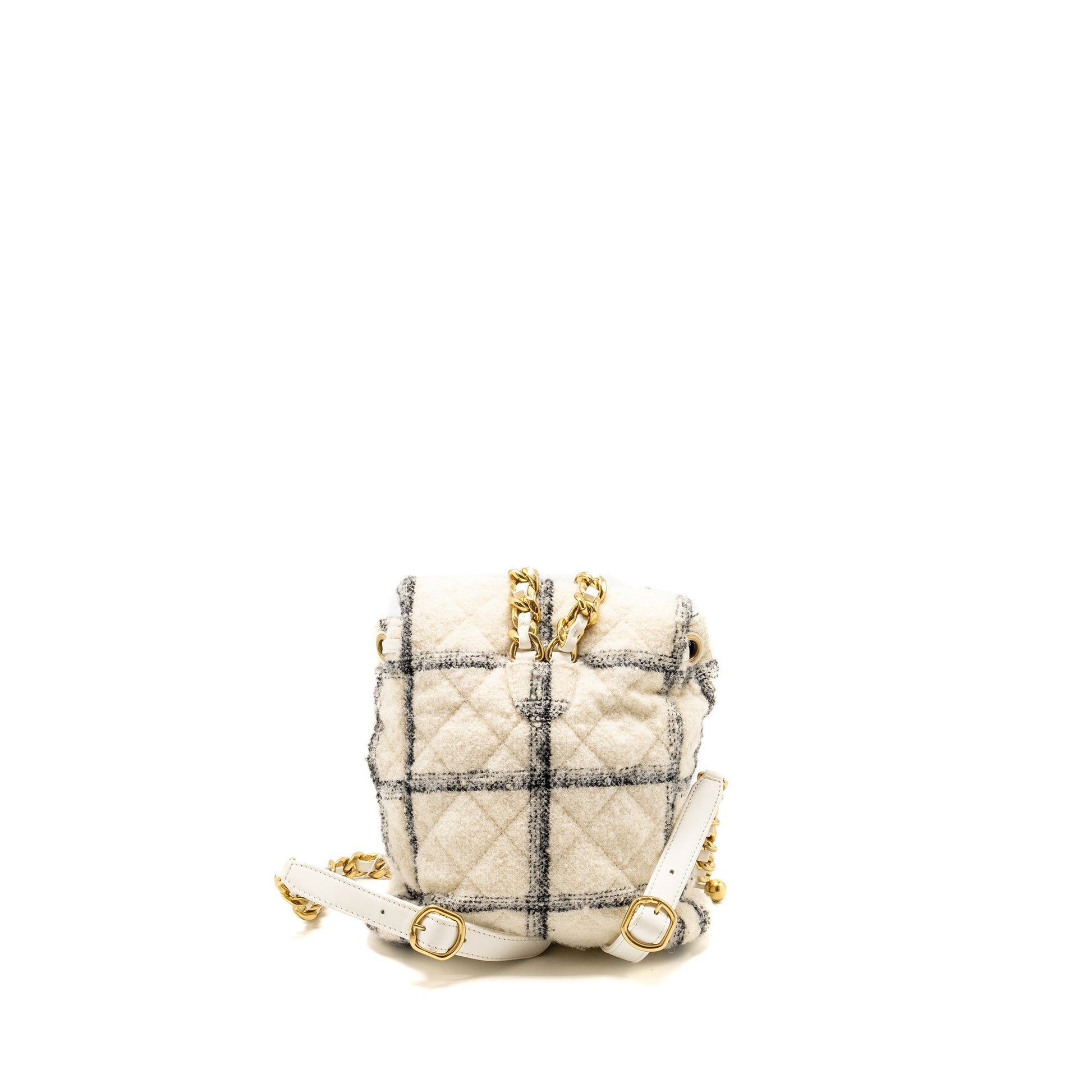 Chanel Duma Backpack Fabric GHW microchip Multicolour White