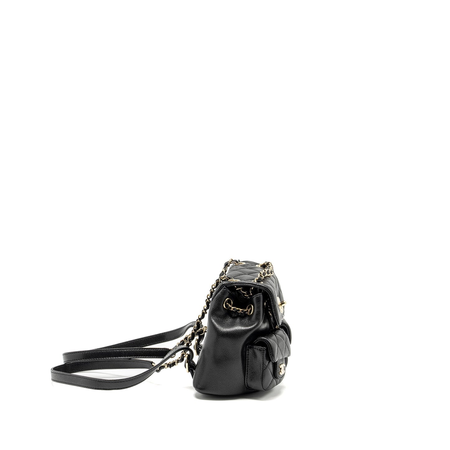 Chanel 24A Duma Backpack Grained Calfskin LGHW Black