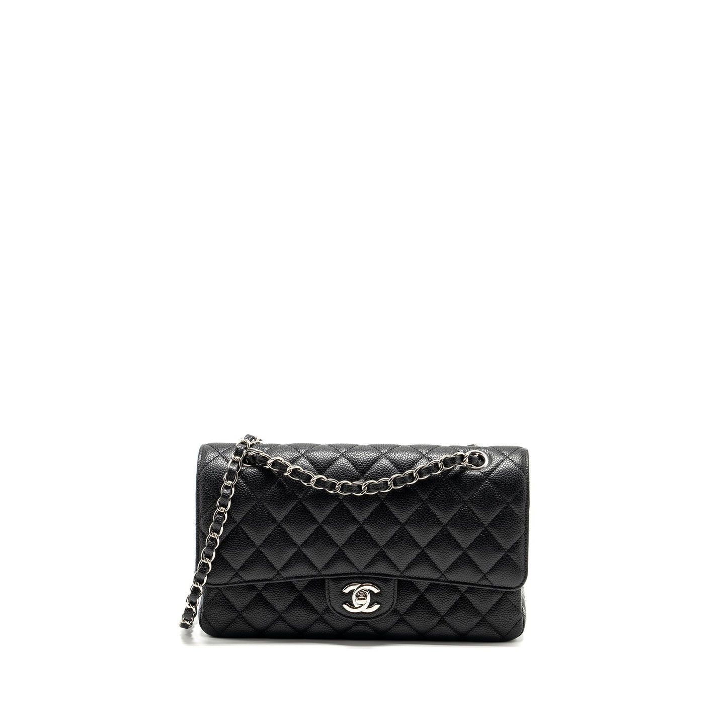 Chanel Classic Double Flap Caviar SHW Black Shoulder Bag Shw 10