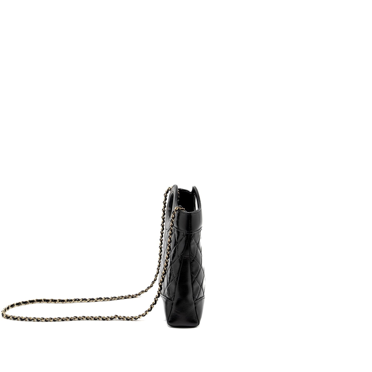 Chanel 31 Shiny Lambskin LGHW Microchip Black Mini Bag