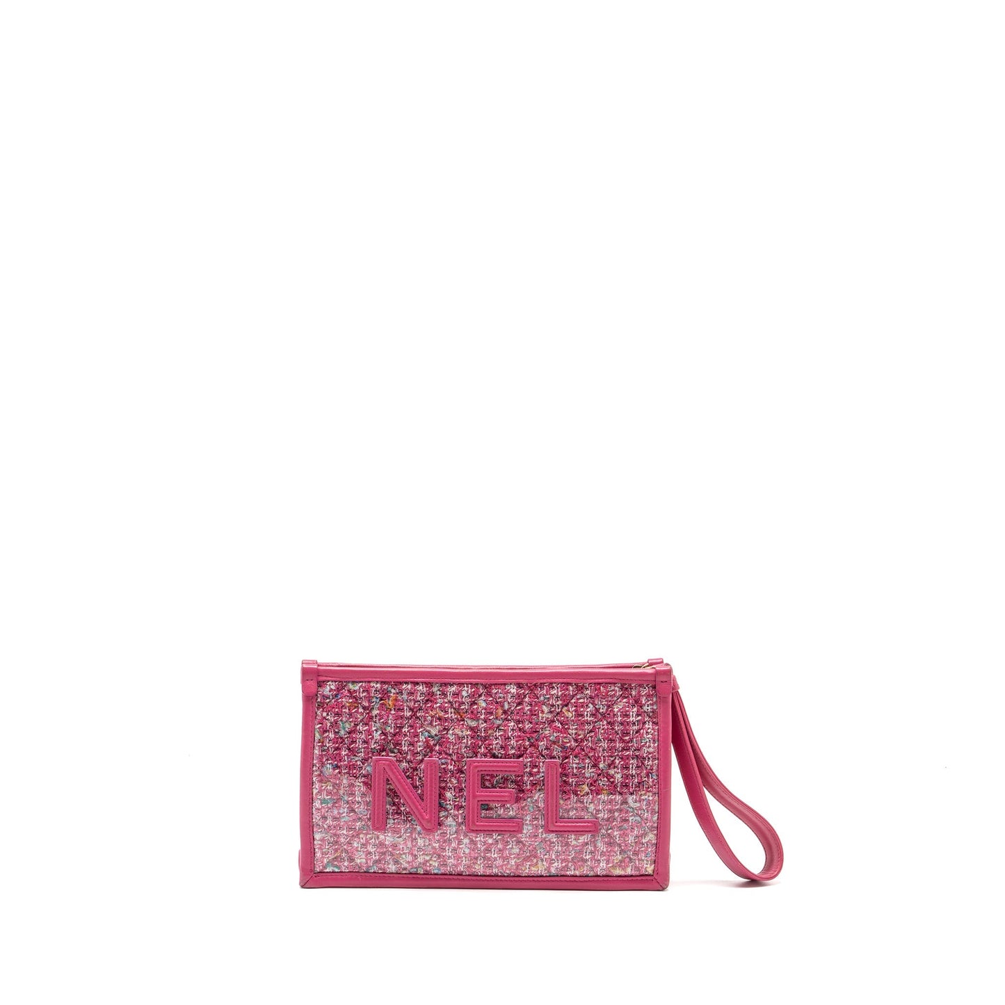 Chanel 19S Logo Tweed PVC GHW Pink Handbag