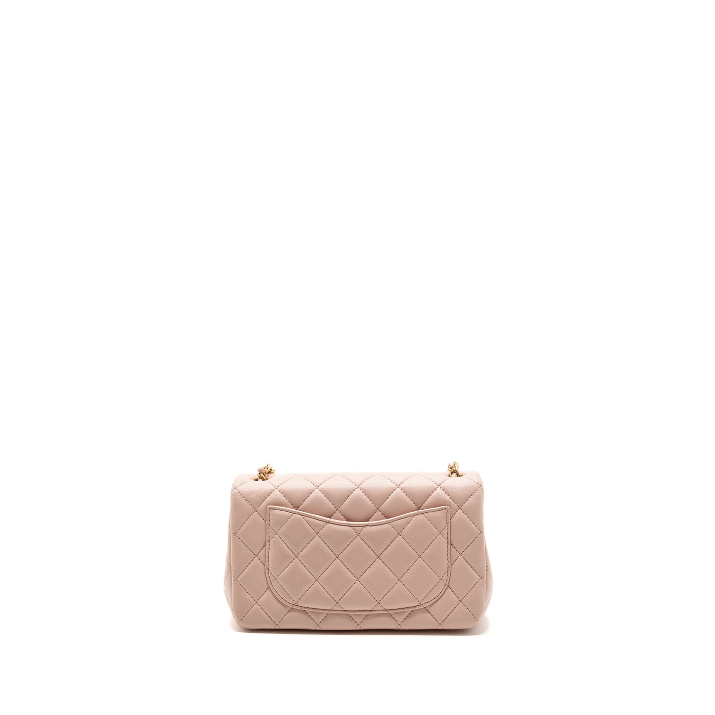 Chanel 23K pearl crush rectangular flap lambskin Pink Shoulder Bag
