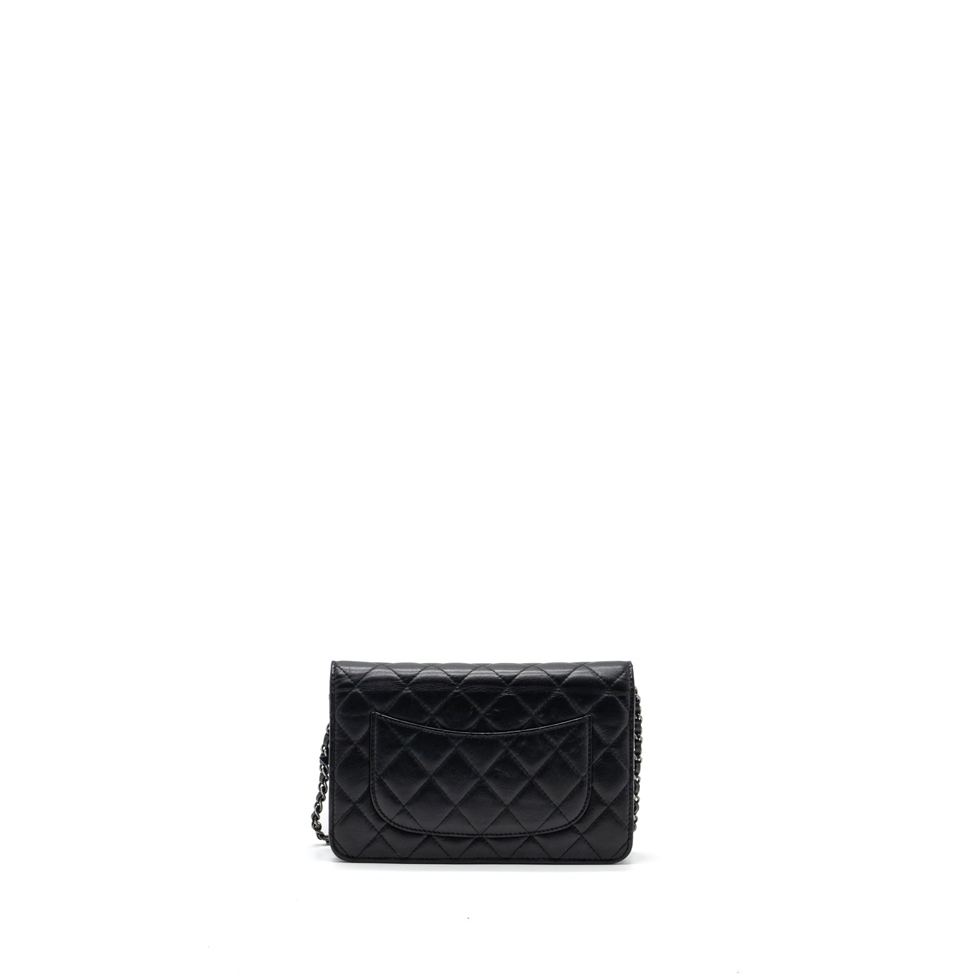 Chanel 2.55 Reissue Lucky Charms On Aged Black Key Chain Ruthenium Shw