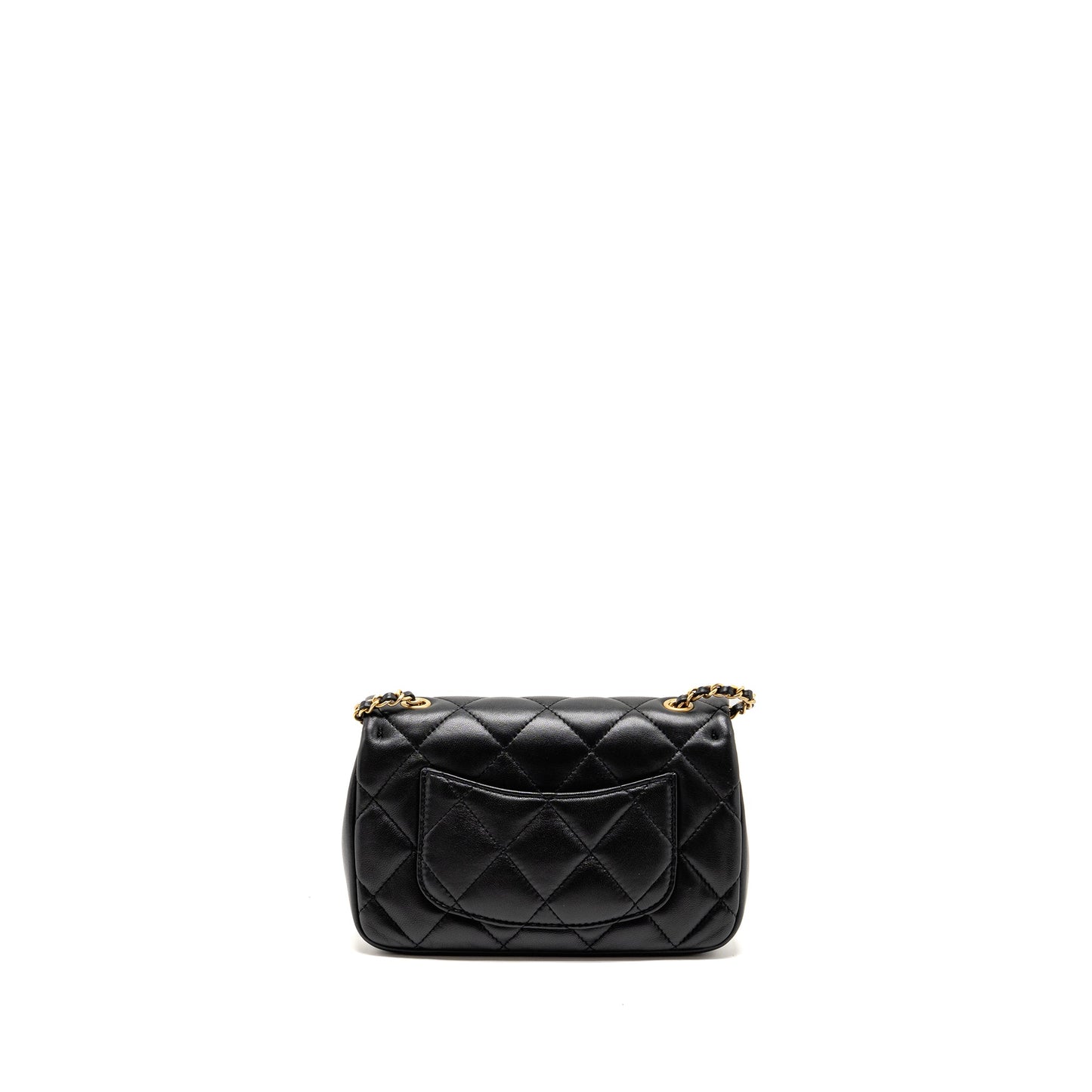 Chanel 22b Heart Flap Lambskin GHW microchip Black Shoulder Bag