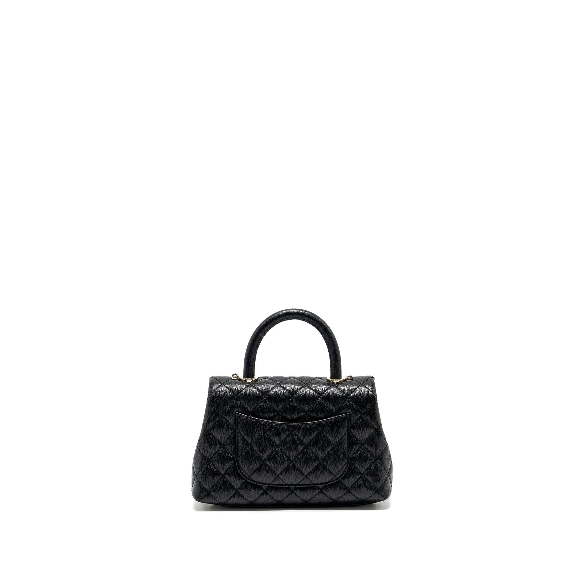 Chanel Coco Handle Caviar LGHW Black Small Handbag Lghw 3