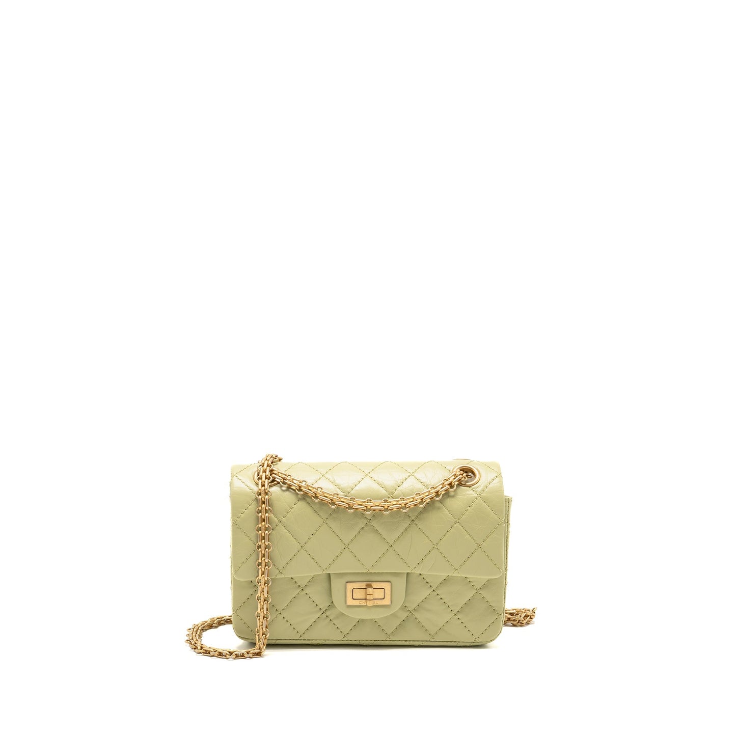 Chanel 2.55 Reissue Aged Calfskin GHW Green Mini Bag