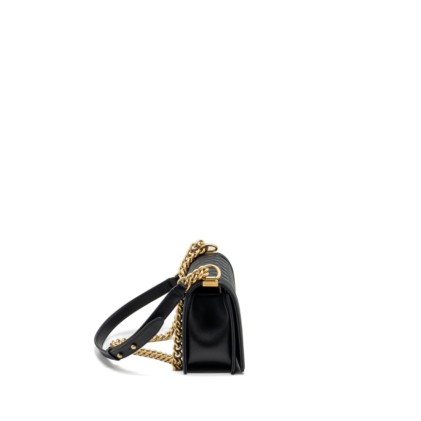 Chanel Boy Smooth Calfskin GHW Microchip Black Handbag