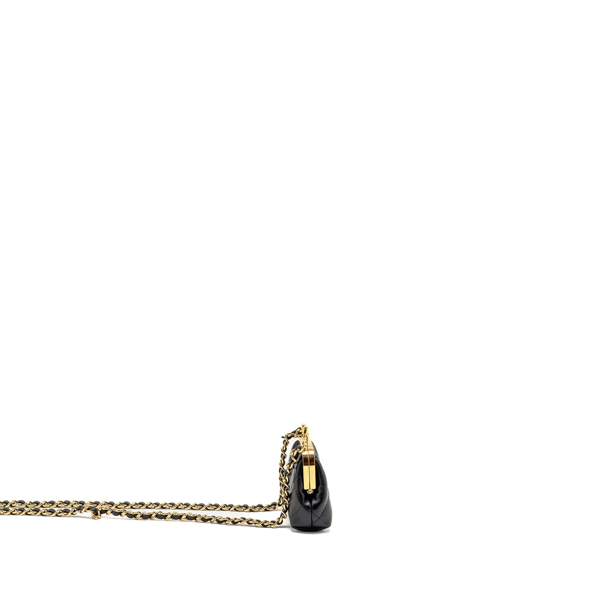 Chanel 23p Coin Purse Calfskin LGHW microchip Black Wallet Case