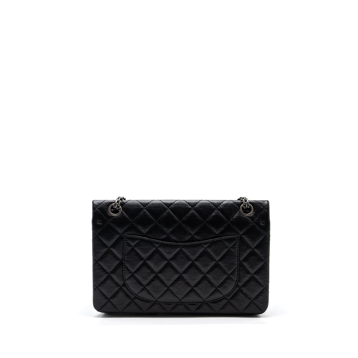Chanel 2.55 Reissue Flap Aged Calfskin Ruthenium Black Shoulder Bag