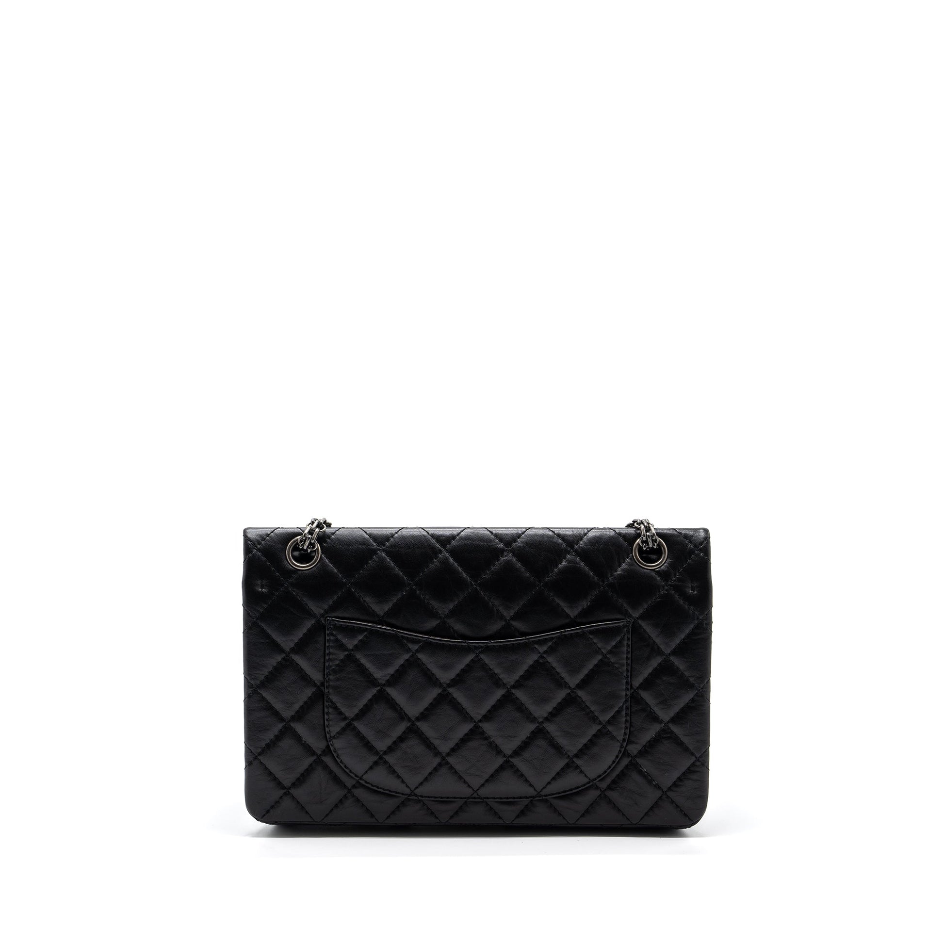 Chanel 2.55 Reissue Flap Aged Calfskin Ruthenium Black Shoulder Bag