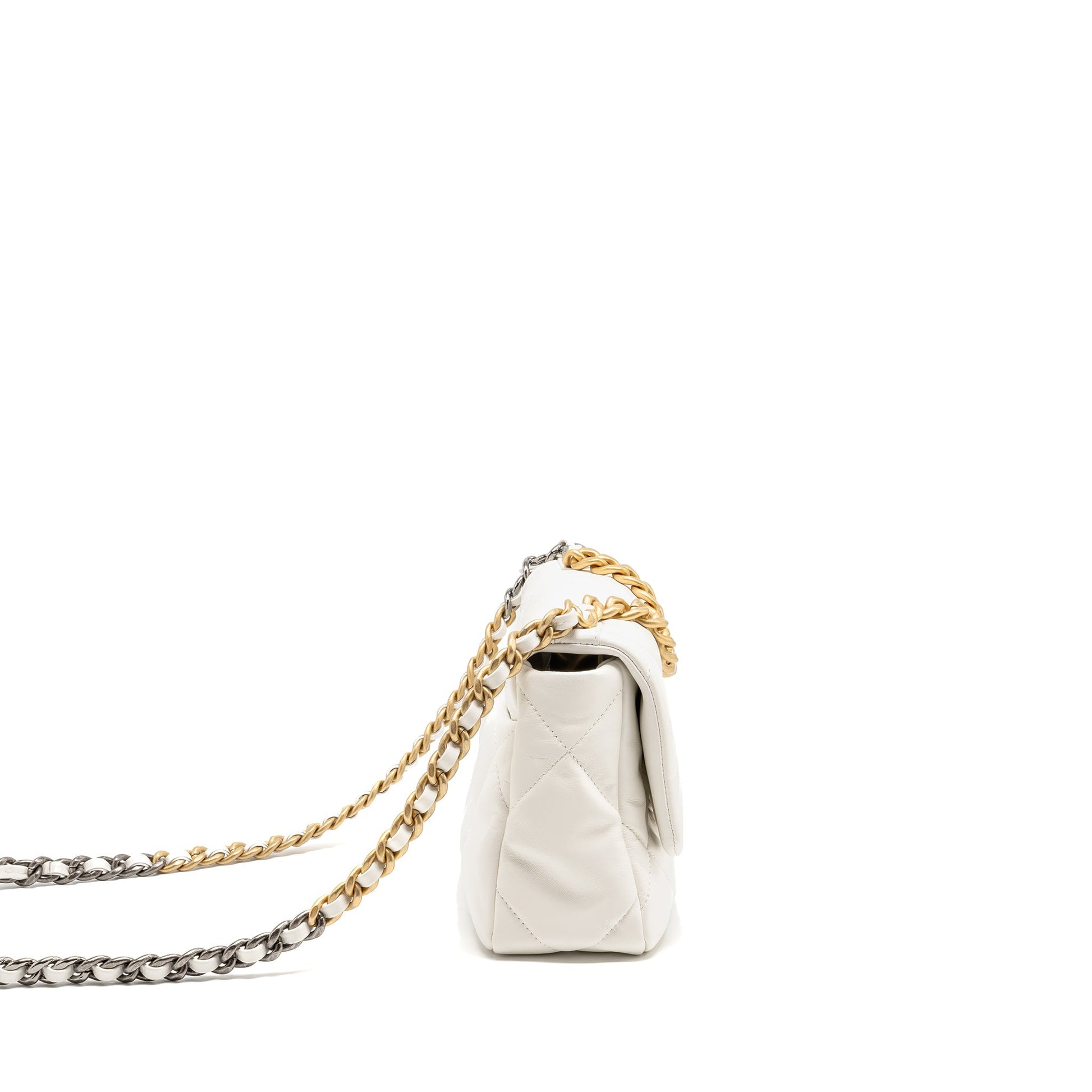 Chanel 19 Lambskin Hardware Multicolour White Small Handbag Hardware 1